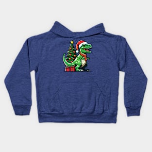 Christmas T-Rex Kids Hoodie